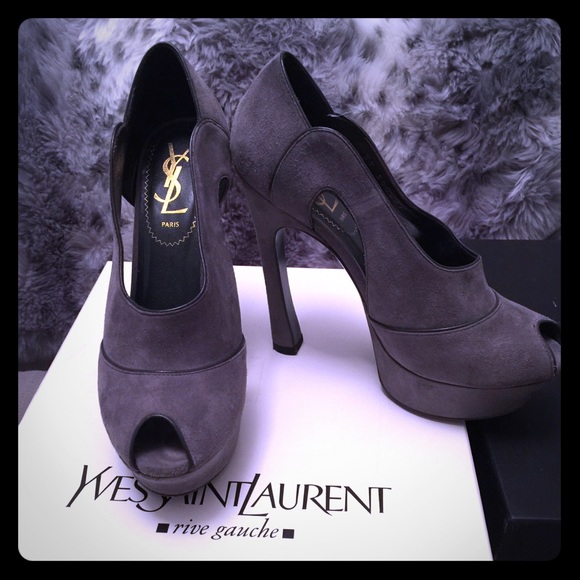 Yves Saint Laurent Shoes - YSL Gray Heels sz 36